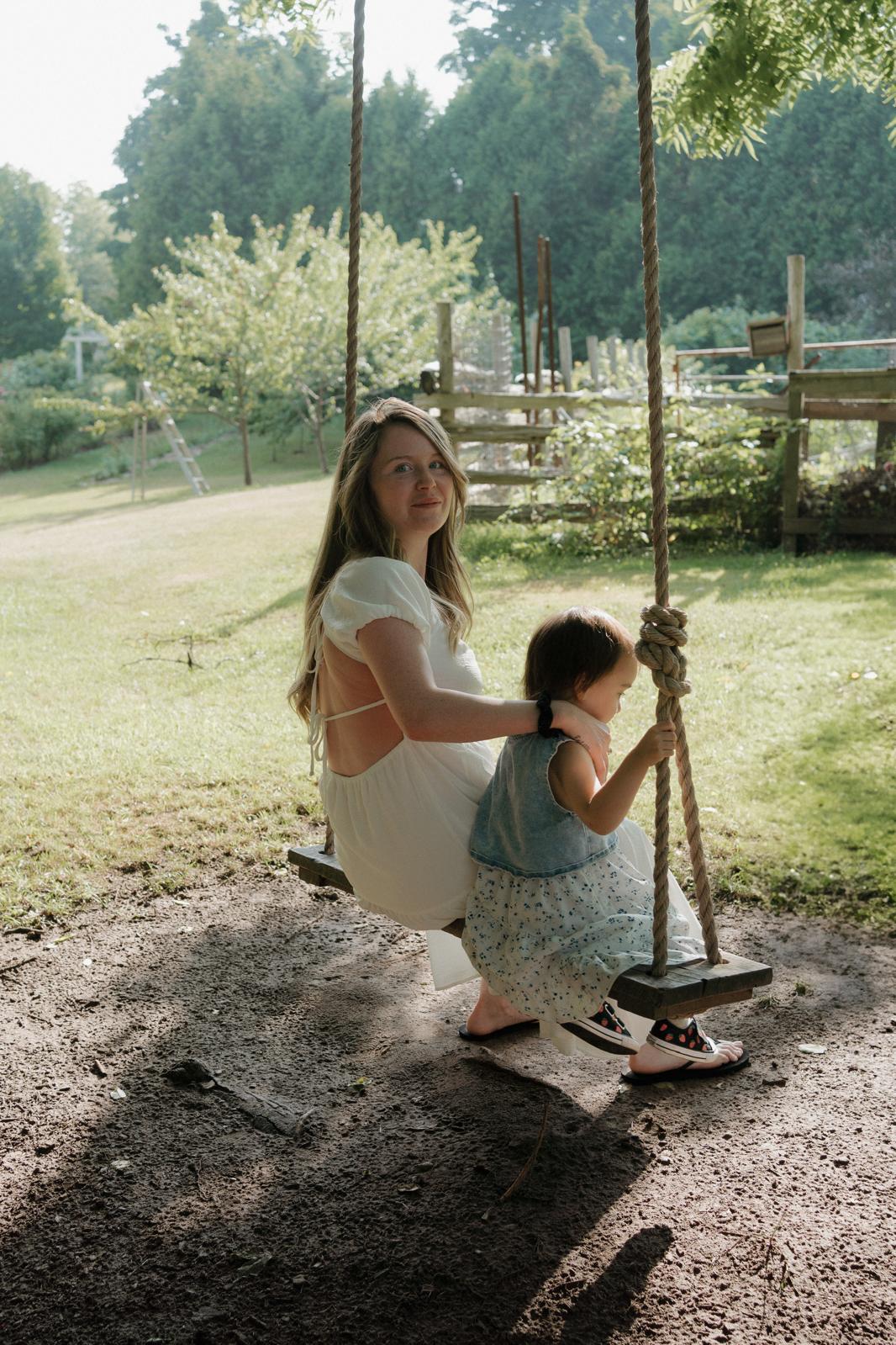Olivia with her child